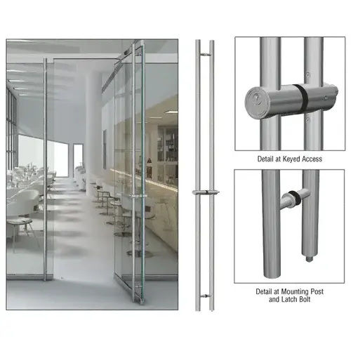 Brushed Stainless 84" Locking Ladder Pull Brushed Stainless 84" Locking Ladder Pull