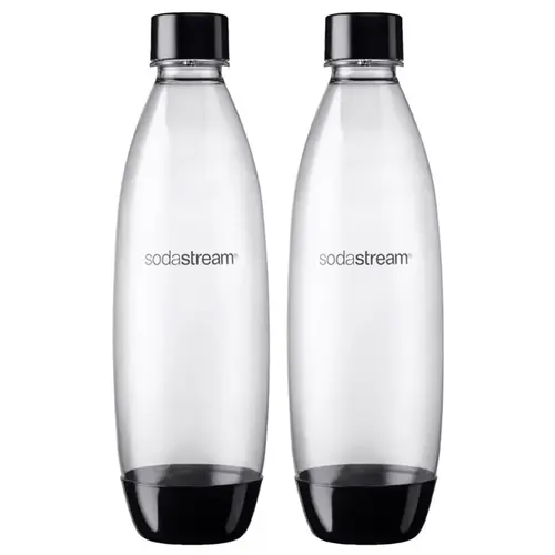 1-Liter Carbonating Diswasher Safe Bottles pair Clear 1-Liter Carbonating Diswasher Safe Bottles pair Clear