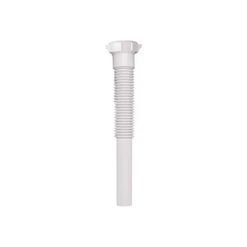 Pipe Extension Tube, 1-1/4 in, 9 in L, Slip Joint, Polypropylene, White