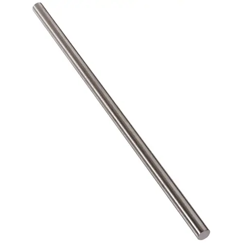 Decorative Metal Rod, 7/16 in Dia, 12 in L, Stainless Steel Decorative Metal Rod, 7/16 in Dia, 12 in L, Stainless Steel