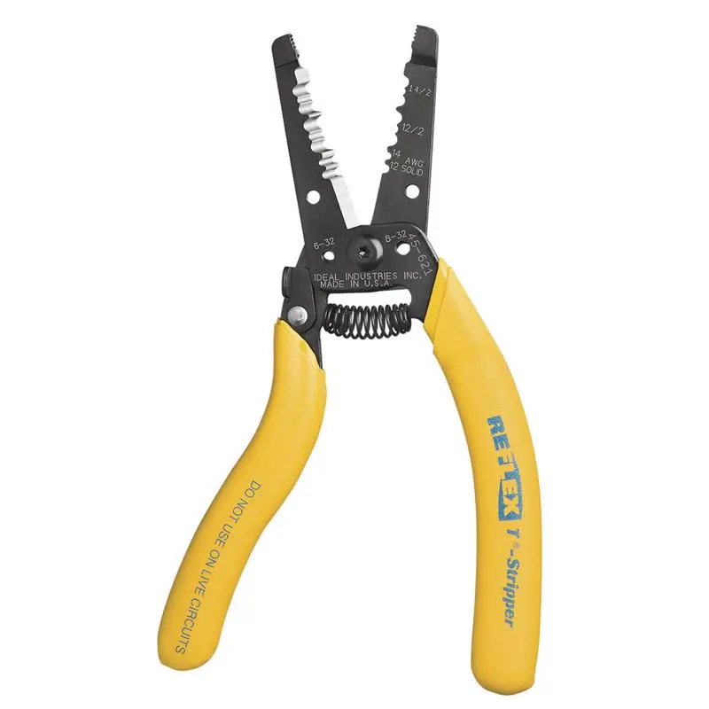 Ideal Wire Stripper Reflex T-Stripper Black/Yellow 45-621 Ideal Wire Stripper Reflex T-Stripper Black/Yellow 45-621