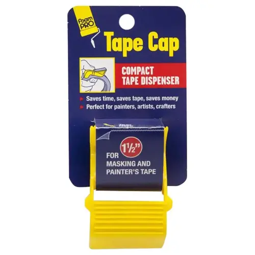 1-1/2 In. Tape Cap Compact Masking Tape Dispenser Yellow 1-1/2 In. Tape Cap Compact Masking Tape Dispenser Yellow