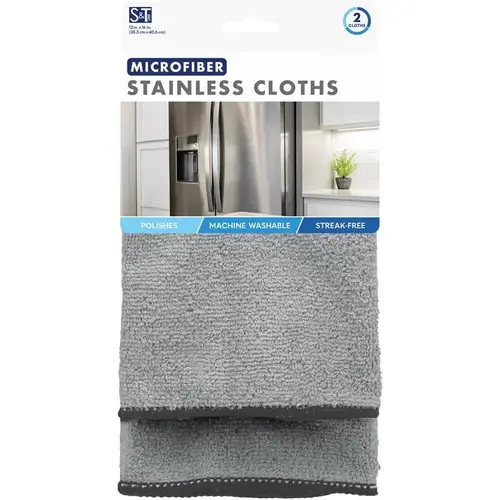 Cleaning Cloth Microfiber 12" W X 16" L Pair