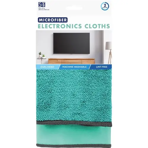 Cleaning Cloth Microfiber 12" W X 16"  - 2 per pack x4 packs