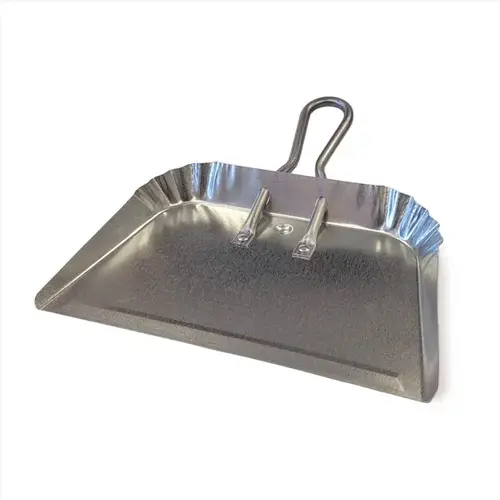 Dust Pan Steel Heavy Duty Silver