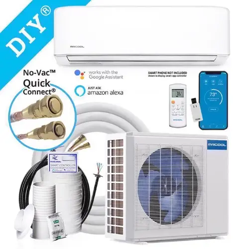 Ductless Mini-Split Air Conditioner and Heat Pump DIY 4th Gen Single Zone 24000 BTU w/Remote White Ductless Mini-Split Air Conditioner and Heat Pump DIY 4th Gen Single Zone 24000 BTU w/Remote White