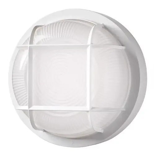MB Series Round Marine Bulkhead Light, 120/277 V, 6.9 W, LED Lamp, 139.3 to 180 deg Beam, White