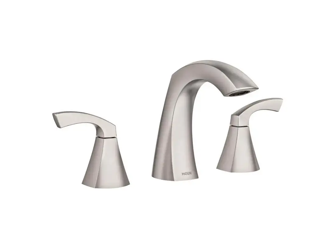Moen 84504SRN Widespread Bathroom Sink Faucet Lindor Brushed