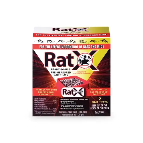 Non-Toxic Ready-to-Use Bait Trays for Mice and Rats (2-Pack) Pair