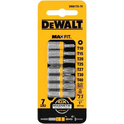 Security Bit Set Max Fit Torx 1" L S2 Tool Steel Security Bit Set Max Fit Torx 1" L S2 Tool Steel