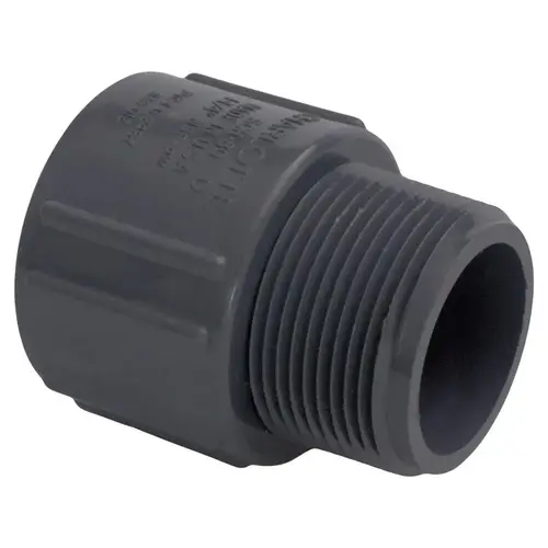 Adapter 1-1/2" Slip T X 1-1/2" D MPT PVC Adapter 1-1/2" Slip T X 1-1/2" D MPT PVC
