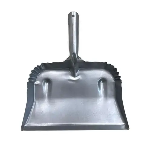 Dust Pan Steel Janitor Style Silver Black