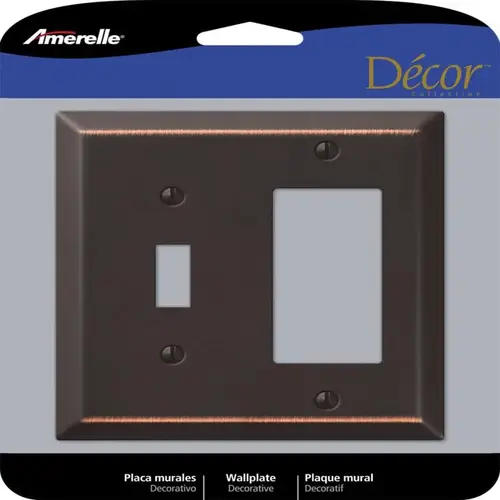 Wallplate, 4-15/16 in L, 4-9/16 in W, 2 -Gang, Steel, Bronze, Wall Mounting Wallplate, 4-15/16 in L, 4-9/16 in W, 2 -Gang, Steel, Bronze, Wall Mounting