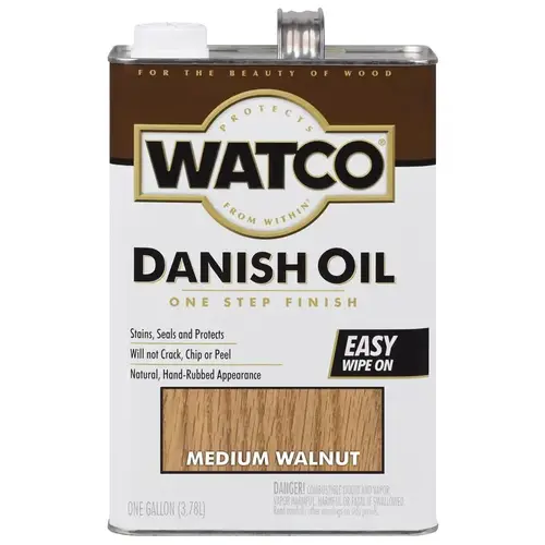 Danish Oil Transparent Medium Walnut Oil-Based 1 gal Medium Walnut Danish Oil Transparent Medium Walnut Oil-Based 1 gal Medium Walnut