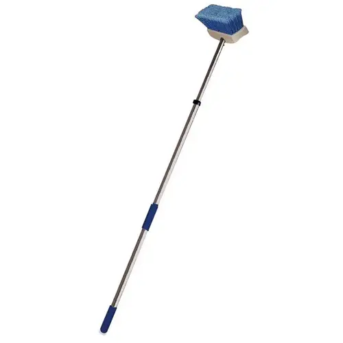 Deck Brush 72" Telescoping Handle Blue