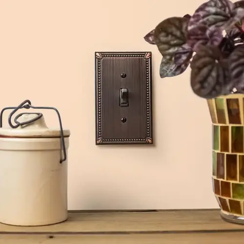 Wall Plate Imperial Bead Aged Bronze Bronze 2 gang Die-Cast Metal Toggle Aged Bronze Wall Plate Imperial Bead Aged Bronze Bronze 2 gang Die-Cast Metal Toggle Aged Bronze