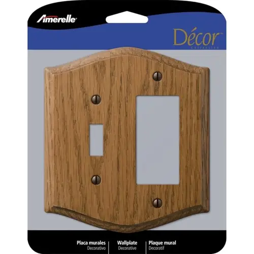 Wall Plate Country Medium Brown 2 gang Oak Wood Rocker/Toggle Medium Wall Plate Country Medium Brown 2 gang Oak Wood Rocker/Toggle Medium