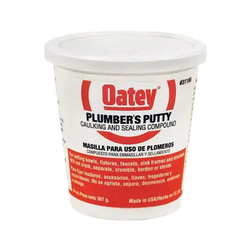 Plumbers Putty, Solid, Off-White, 14 oz