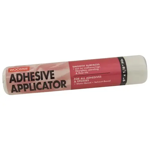 Adhesive Applicators, 9 in, 1/8 in Nap Length White - pack of 12 Adhesive Applicators, 9 in, 1/8 in Nap Length White - pack of 12