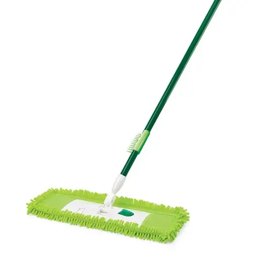 Deck Mop, 18-3/4 in W Head, Microfiber Head, Polypropylene Handle, 58-1/4 in L, Green - pack of 6