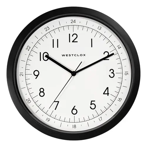 Wall Clock 14" L X 13-3/4" W Indoor Analog Plastic Black/White Black/White Wall Clock 14" L X 13-3/4" W Indoor Analog Plastic Black/White Black/White
