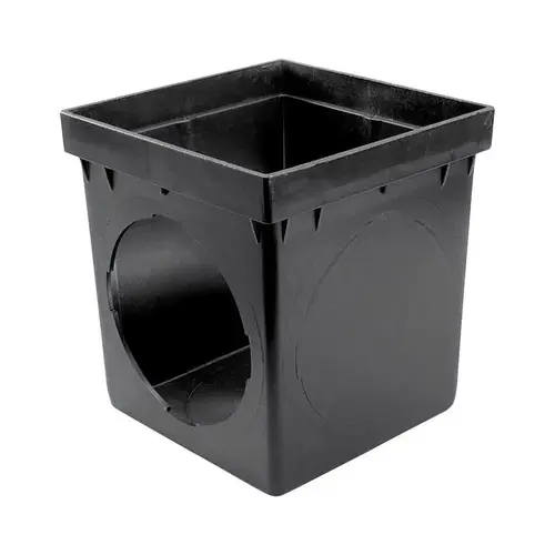 1200 Catch Basin, 12-1/4 in L, Square, Polypropylene, Black 1200 Catch Basin, 12-1/4 in L, Square, Polypropylene, Black