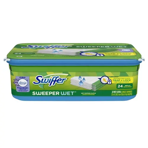 Swiffer Sweeper 3700015846 Wet Mopping Pad Refill, 24 Capacity, Cotton, White Swiffer Sweeper 3700015846 Wet Mopping Pad Refill, 24 Capacity, Cotton, White