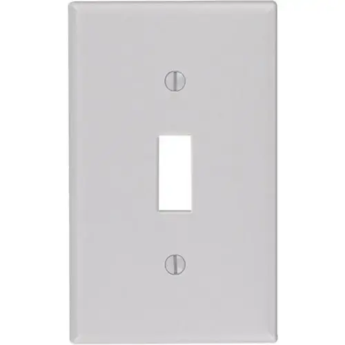 Wall Plate Gray 1 gang Thermoset Plastic Toggle Gray - pack of 25
