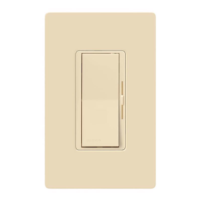 Lutron DVWCL-153PH-IV Diva C.L Dimmer with Wallplate, 1.25 A, 120 V, 150 W, CFL, Halogen, Incandescent, LED Lamp Ivory