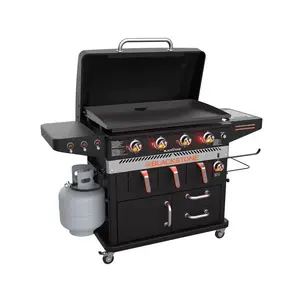 Blackstone 1923 Outdoor Griddle Patio Series 5 Burner Liquid Propane Black Black