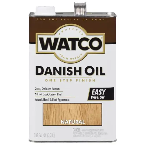 Danish Oil Transparent Natural Oil-Based 1 gal Natural - pack of 2 Danish Oil Transparent Natural Oil-Based 1 gal Natural - pack of 2