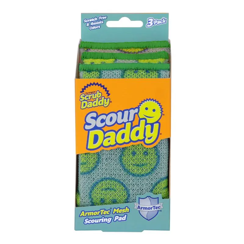 Scrub Daddy Sponge Scour Daddy Heavy Duty For Household Mulit-Colored SCDDY3CT Scrub Daddy Sponge Scour Daddy Heavy Duty For Household Mulit-Colored SCDDY3CT