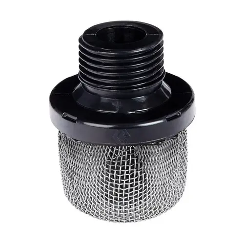 Inlet Strainer, Mesh Filter, Plastic/Stainless Steel Black/Silver Inlet Strainer, Mesh Filter, Plastic/Stainless Steel Black/Silver