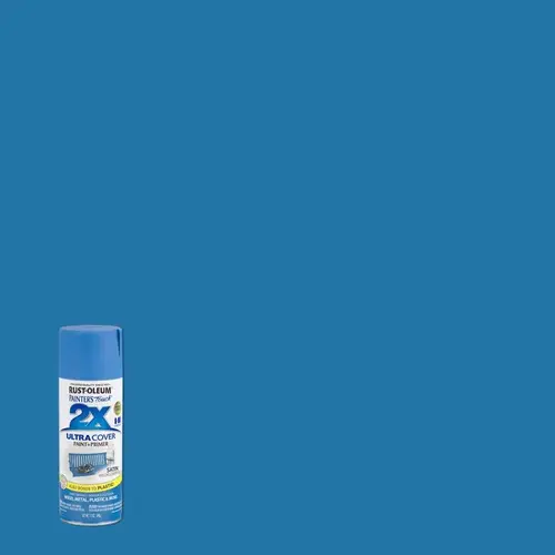 PAINTER'S Touch Satin Spray Paint, Satin, Wildflower Blue, 12 oz, Aerosol Can PAINTER'S Touch Satin Spray Paint, Satin, Wildflower Blue, 12 oz, Aerosol Can
