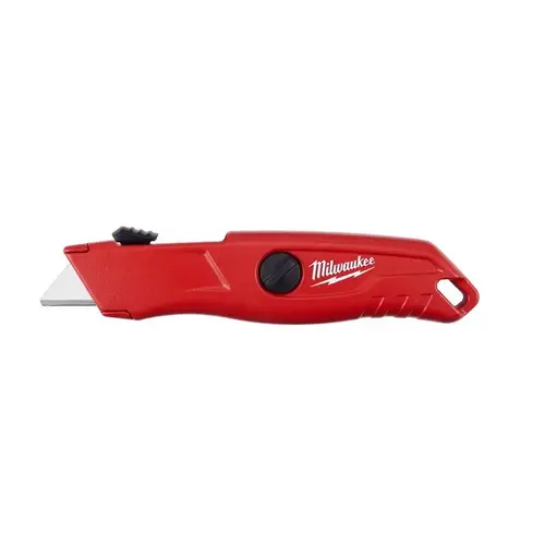 Utility Knife, 3/4 in L Blade, Steel Blade, Straight Handle, Red Handle Utility Knife, 3/4 in L Blade, Steel Blade, Straight Handle, Red Handle