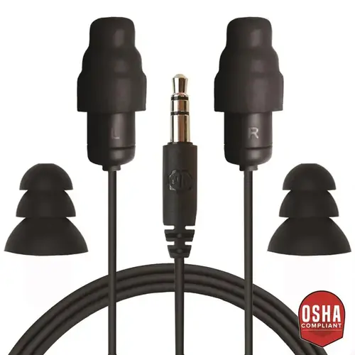 Earplugs/Earphones Guardian 29 dB Nylon/Silicone/Soft Foam 3.5 MM Jack Black Black