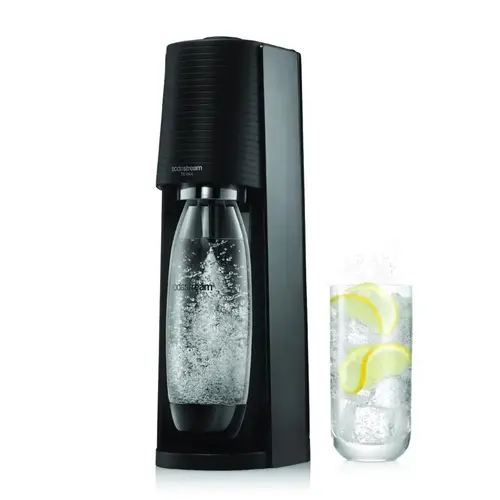 TERRA Series Sparkling Water Maker Kit, 1 L Bottle, Black