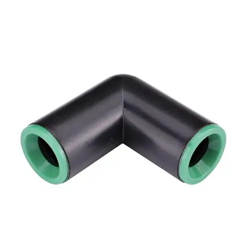 Drip Irrigation Elbow 1/2" Compression Black/Green Drip Irrigation Elbow 1/2" Compression Black/Green
