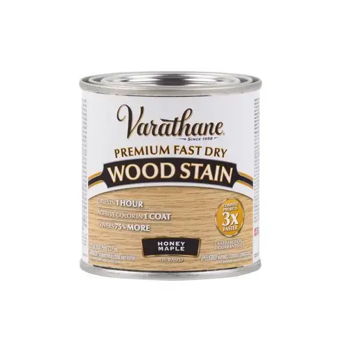 Wood Stain Semi-Transparent Gloss Honey Maple Oil-Based Urethane Modified Alkyd 0.5 pt Honey Maple Wood Stain Semi-Transparent Gloss Honey Maple Oil-Based Urethane Modified Alkyd 0.5 pt Honey Maple