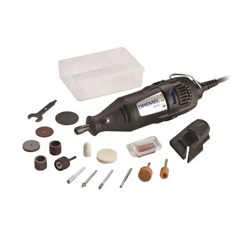 Rotary Tool Kit, 0.9 A, 1/8 in Chuck, Keyed Chuck, 2-Speed, 15,000 to 35,000 rpm Speed Rotary Tool Kit, 0.9 A, 1/8 in Chuck, Keyed Chuck, 2-Speed, 15,000 to 35,000 rpm Speed