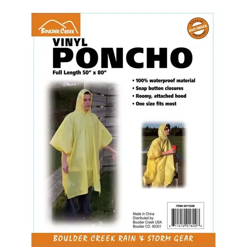 Rain Poncho Yellow Vinyl Yellow Rain Poncho Yellow Vinyl Yellow