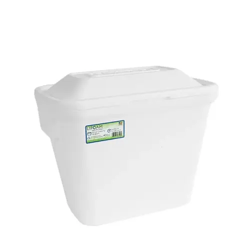 Ice Chest Cooler with Molded Side Carry Handles, Styrofoam, 28 Qt. White Ice Chest Cooler with Molded Side Carry Handles, Styrofoam, 28 Qt. White