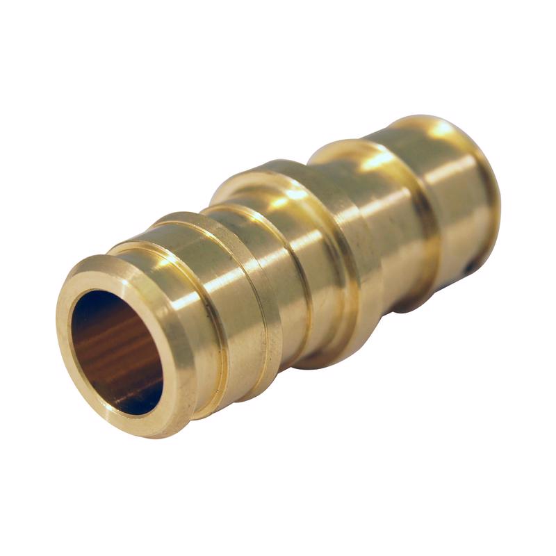 Apollo EPXC1212 ExpansionPEX Series Coupling, 1/2 in, Barb, Brass, 200 psi Pressure