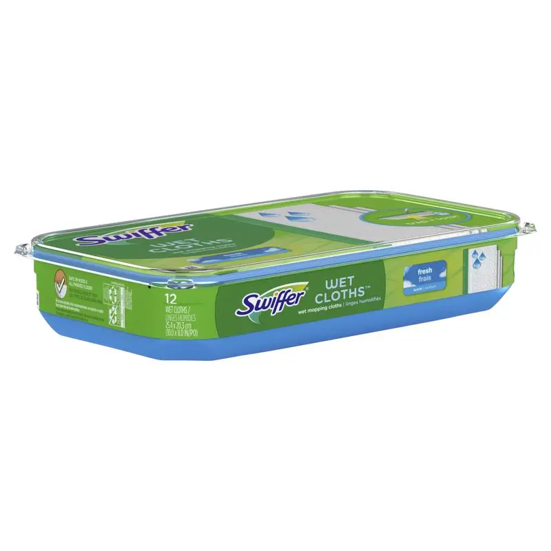 SWIFFER Mop Refill Pad Sweeper 5.4 Wet Microfiber White 35154