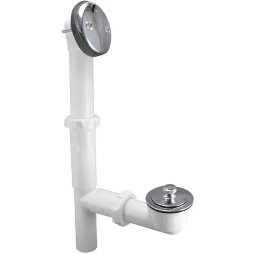 Plastic Bath Drain with Polished Chrome Lift'n Turn Plastic Bath Drain with Polished Chrome Lift'n Turn