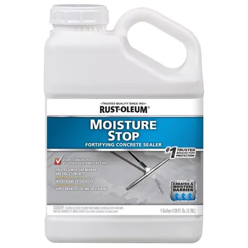 Moisture Stop Fortifying Sealer, Clear/Low Luster, 1 gal Moisture Stop Fortifying Sealer, Clear/Low Luster, 1 gal
