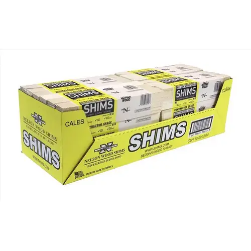 Shim, 12 in L, Wood - pack of 504