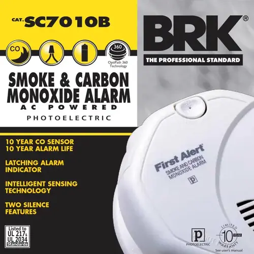 Smoke and Carbon Monoxide Detector Hard-Wired w/Battery Back-up Electrochemical/Photoelectric Smoke and Carbon Monoxide Detector Hard-Wired w/Battery Back-up Electrochemical/Photoelectric