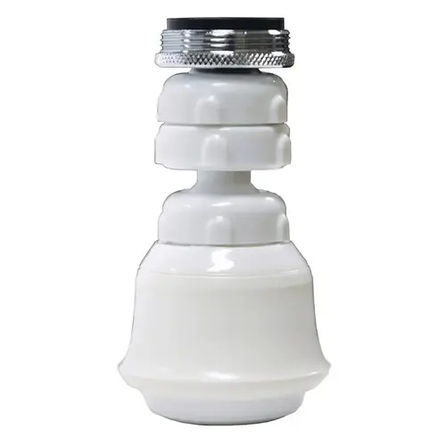 Swivel Sprayrator, 15/16-27 x 55/64-27 Male x Female Thread, Plastic, 1.5 gpm White Swivel Sprayrator, 15/16-27 x 55/64-27 Male x Female Thread, Plastic, 1.5 gpm White