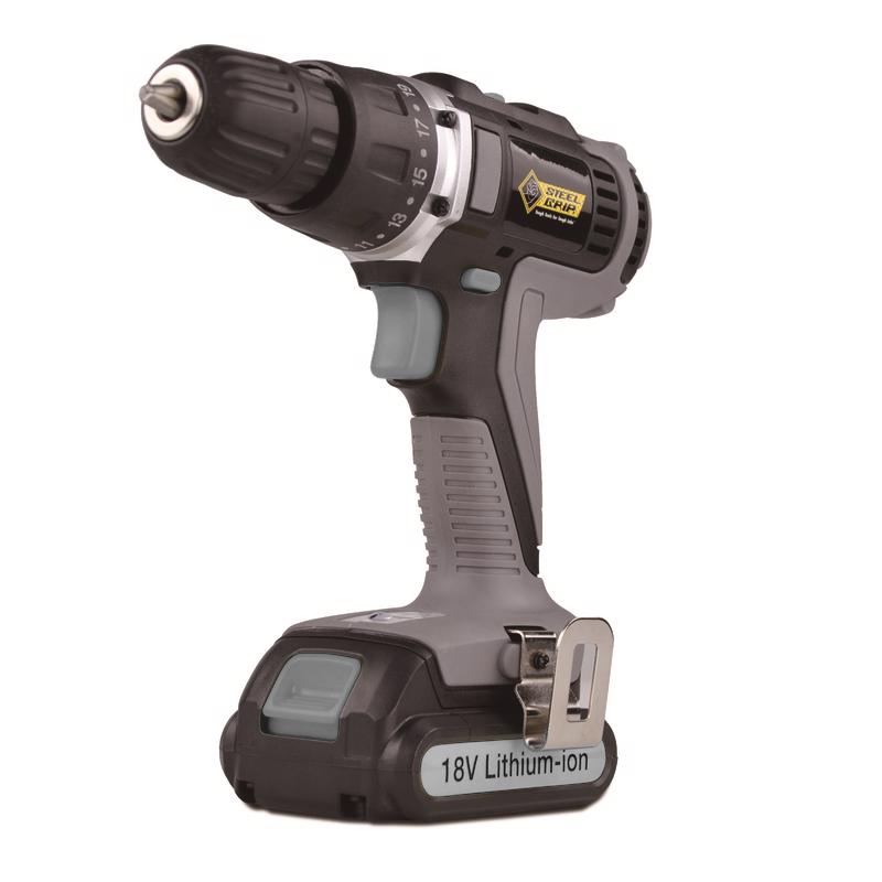 Steel Grip HL-DR27-55 Cordless Drill 18 V 3/8" Kit (Battery & Charger)